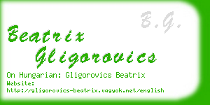 beatrix gligorovics business card